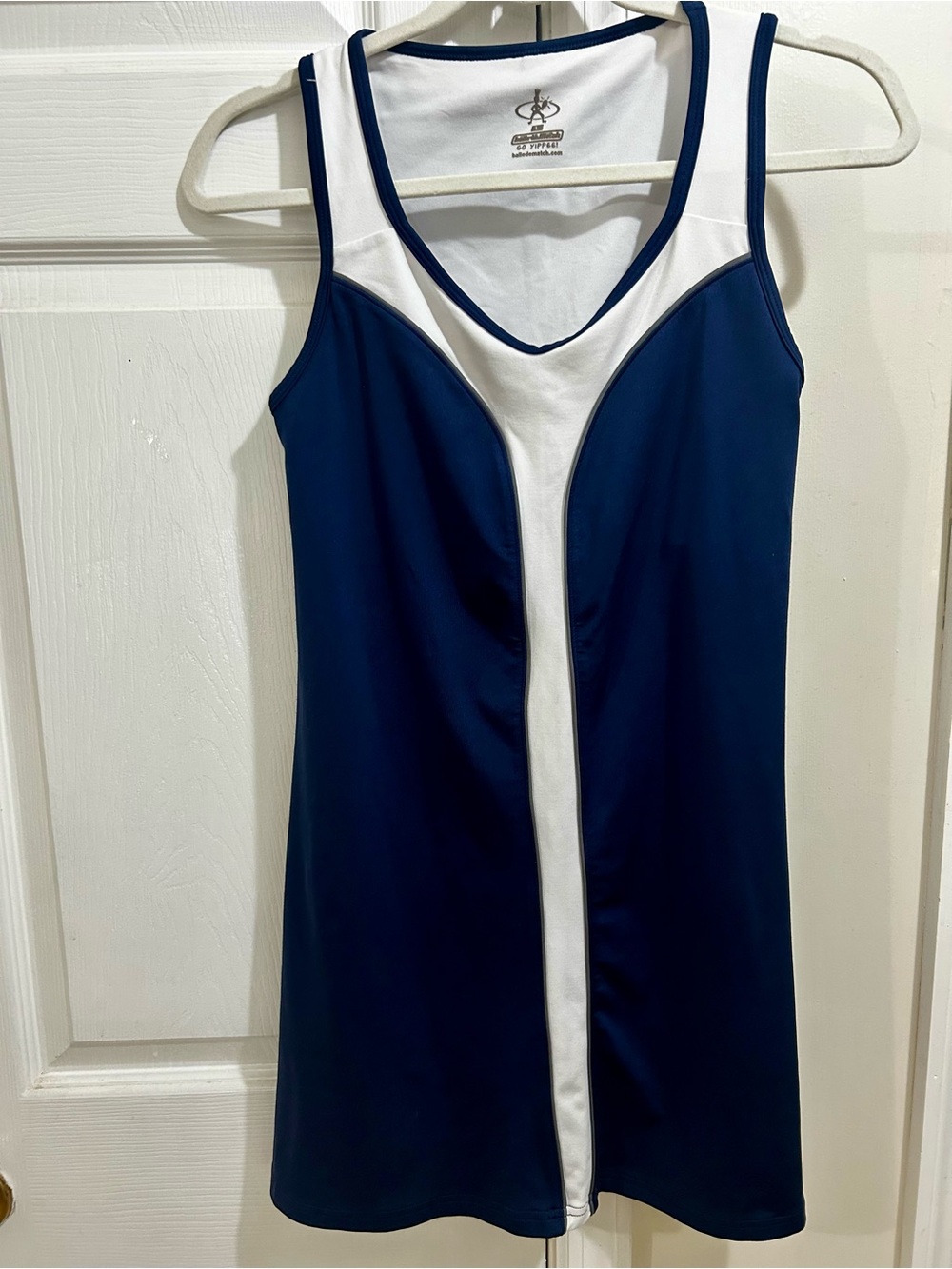 Balle de Match Go Yippee Navy & White Pickleball Tennis Tank Dress Size Large